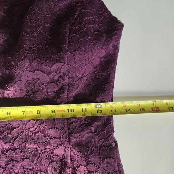 Scala Lace Halter Midi Dress in Rich Purple. Size M - Picture 5 of 11